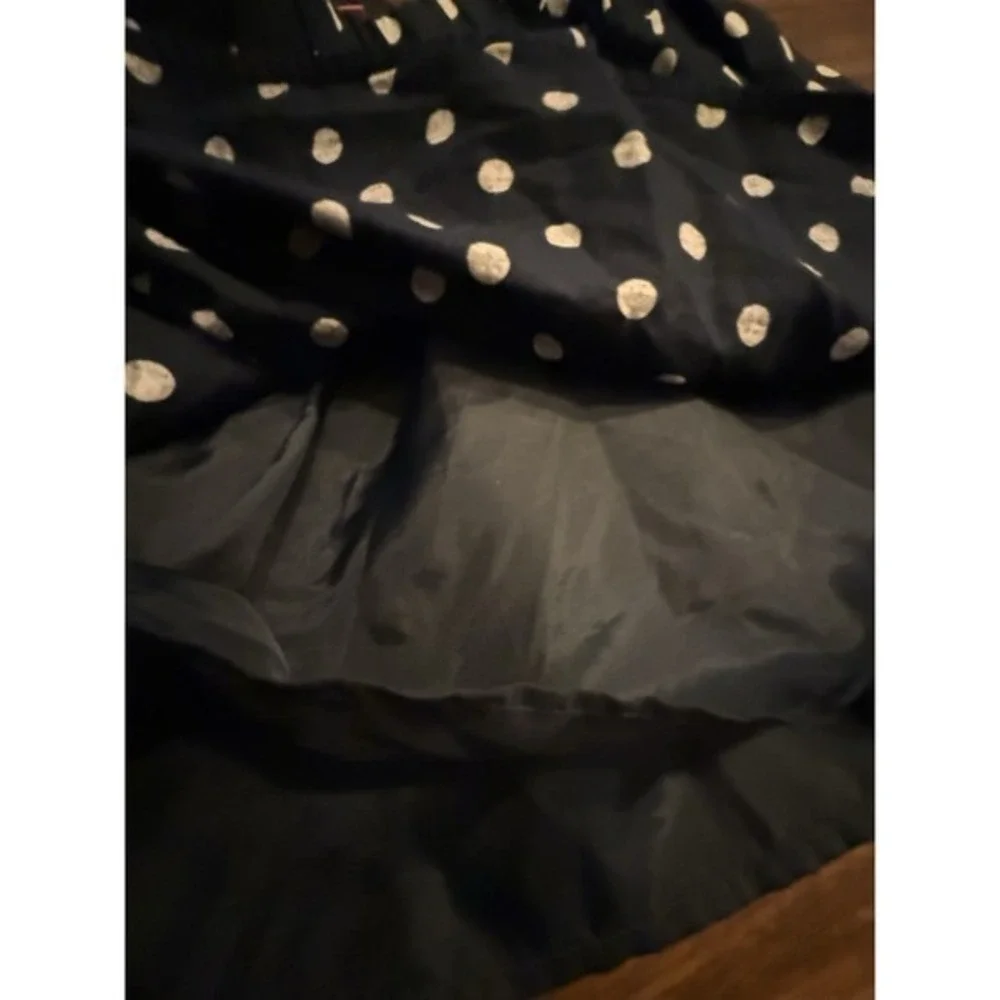 Children's Place Girls Polka‎ Dot Navy And White Skirt Size 7/8 Made In India